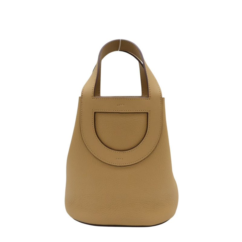 餅乾色 Taurillon/Swift牛皮 In The Loop 18 手提包 B刻【HERMES 愛馬仕】 H084274-1