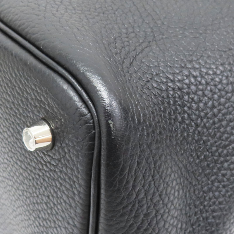 黑色 Taurillon牛皮 Picotin Lock 22 手提包 D刻 銀扣【HERMES 愛馬仕】-9