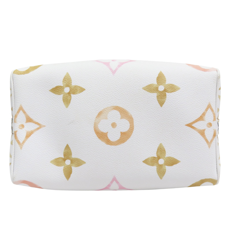 白色 原花 帆布 By The Pool Speedy Bandouliere 25 两用包【LOUIS VUITTON LV 路易威登】 M22987-3