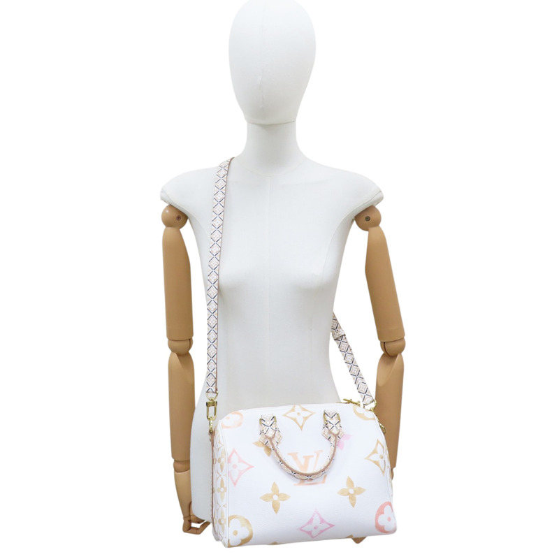 白色 原花 帆布 By The Pool Speedy Bandouliere 25 两用包【LOUIS VUITTON LV 路易威登】 M22987-7