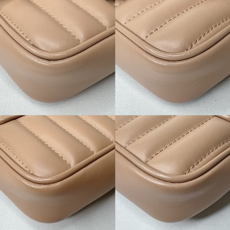 GUCCI Mini牛奶糖色翻蓋鏈包-11