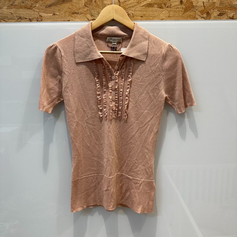 【美收精品】BURBERRY 粉色針織短袖 4-241【隔月月中將轉賣至日本 上架期限30天】-0