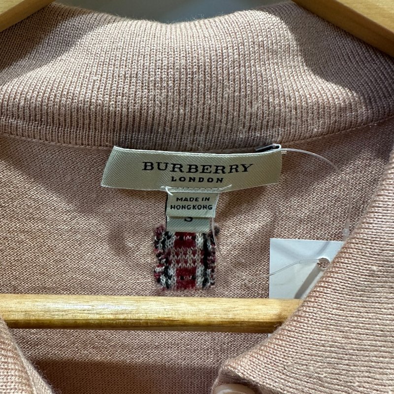 【美收精品】BURBERRY 粉色針織短袖 4-241【隔月月中將轉賣至日本 上架期限30天】-4