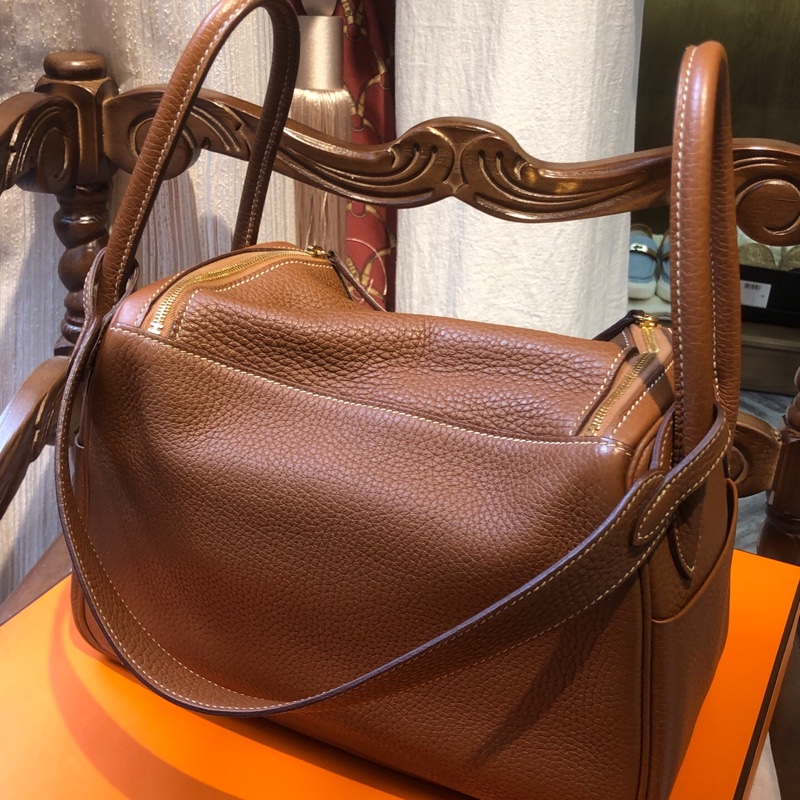 Hermes 爱马仕 金棕金扣lindy26 Y刻-2