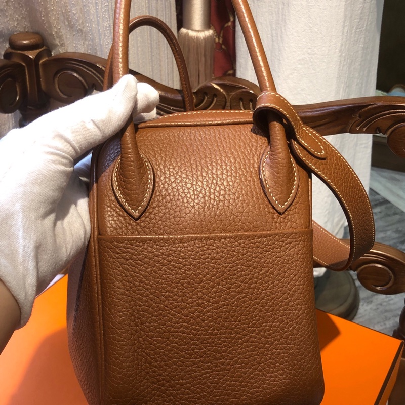 Hermes 爱马仕 金棕金扣lindy26 Y刻-3