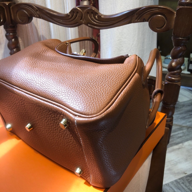 Hermes 爱马仕 金棕金扣lindy26 Y刻-4