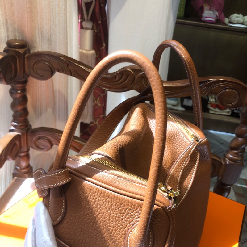 Hermes 爱马仕 金棕金扣lindy26 Y刻-7