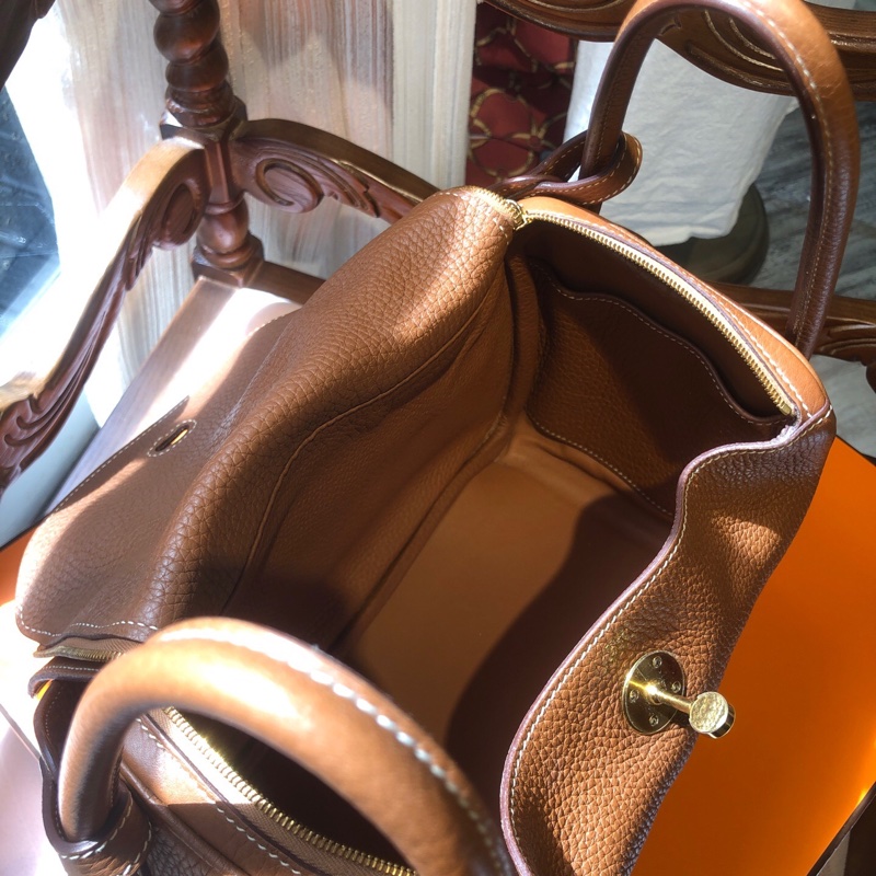 Hermes 爱马仕 金棕金扣lindy26 Y刻-9
