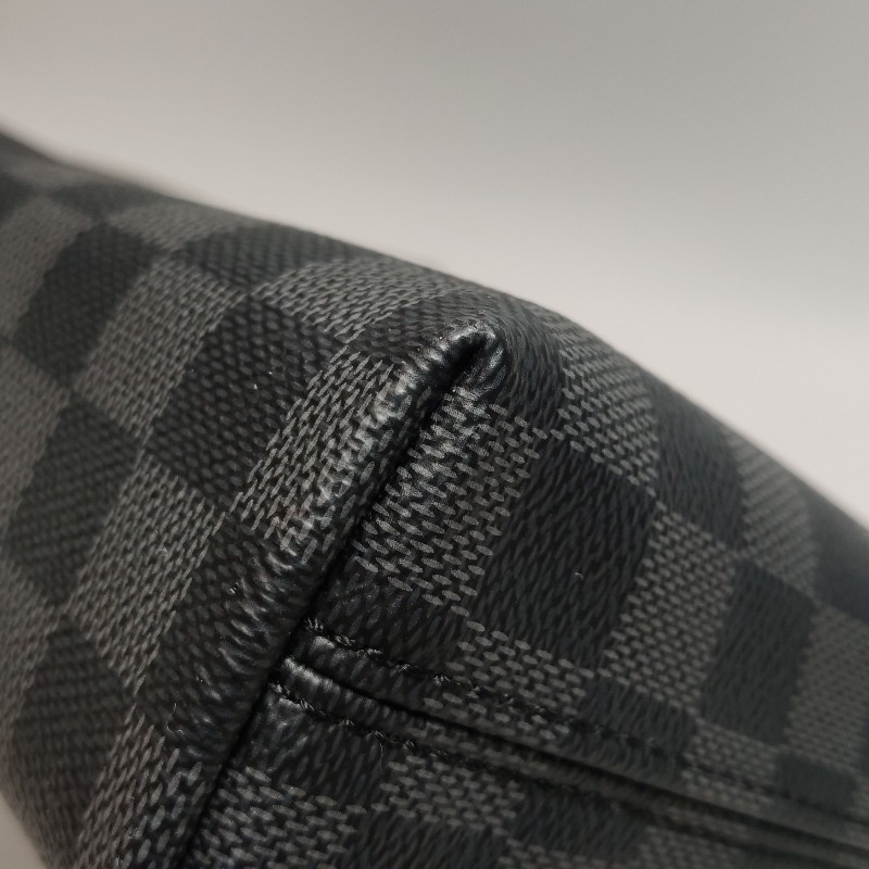 Louis Vuitton (LV) Porte Documents Jour牛皮棋盤格拉鍊斜挎包單肩包-11