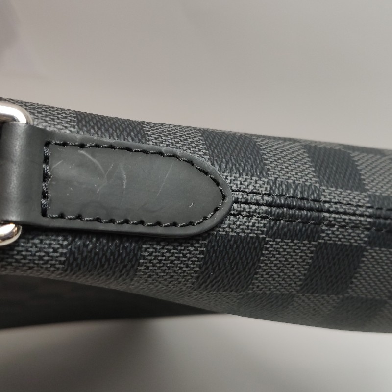Louis Vuitton (LV) Porte Documents Jour牛皮棋盤格拉鍊斜挎包單肩包-13