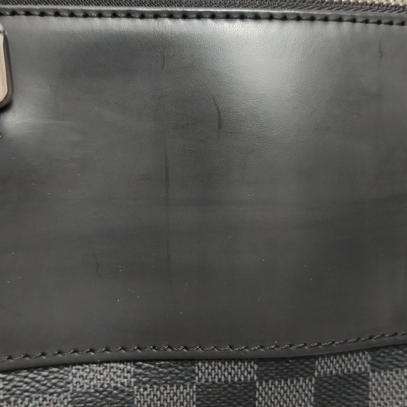 Louis Vuitton (LV) Porte Documents Jour牛皮棋盤格拉鍊斜挎包單肩包-15