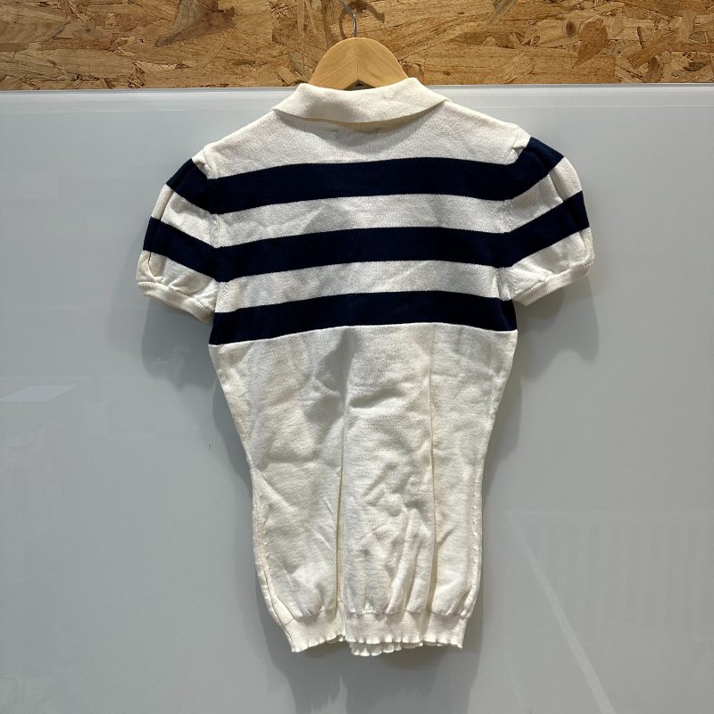 【美收精品】BURBERRY 藍白條紋針織polp衫 4-242【隔月月中將轉賣至日本 上架期限30天】-1