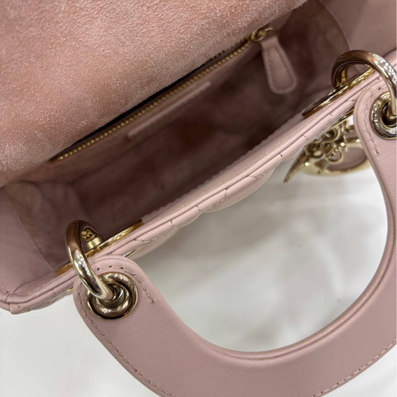 Dior 戴妃三格粉紅羊皮革藤格紋 好成色 24年編碼 99新-6
