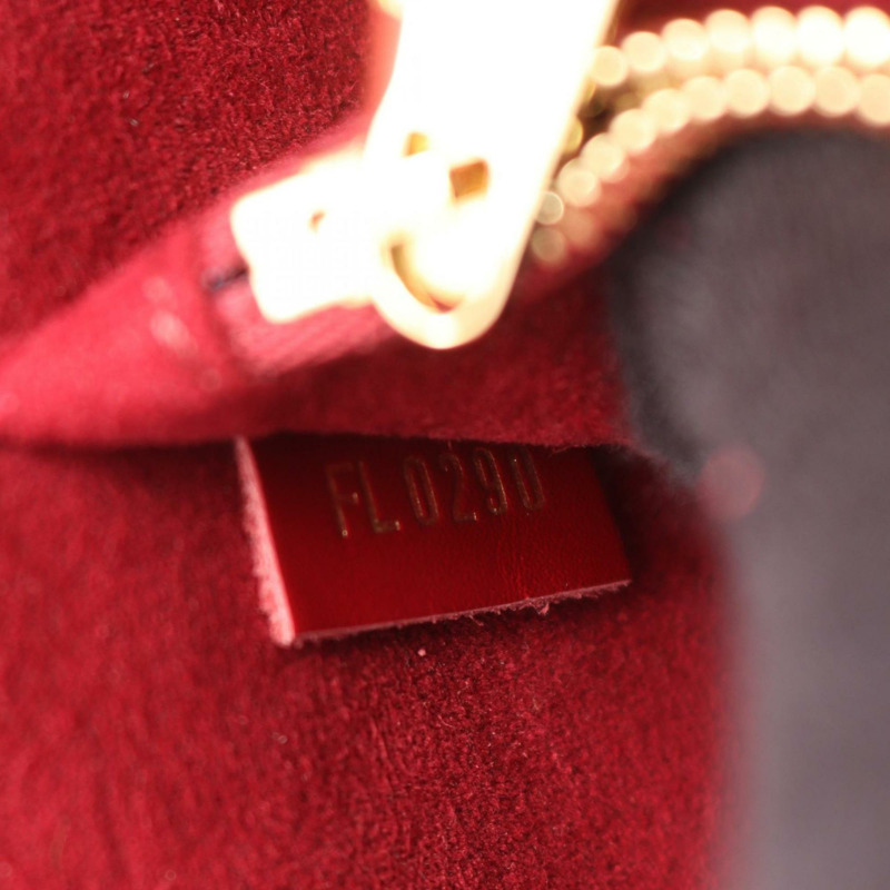 Louis Vuitton Belmont NV MM Damier Ebene Cherry Berry 手提包,塗層帆布和皮革,女款,棕色波爾多紅,N60293-4