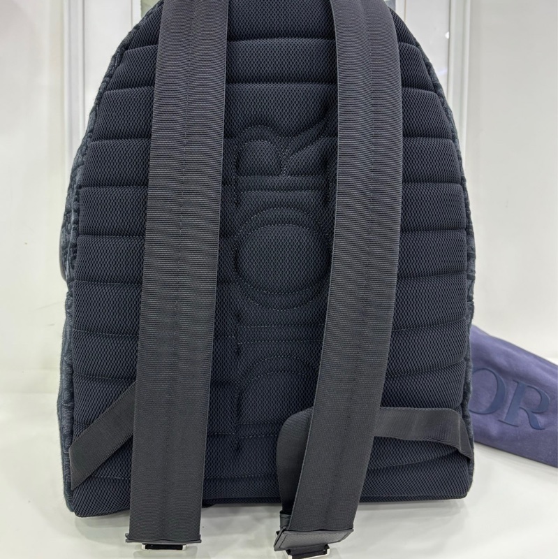 DIOR迪奧 Rider Oblique經典大容量刺繡老花滿印暗紋提花 織物 背包雙肩包 22年編碼 閒置-2