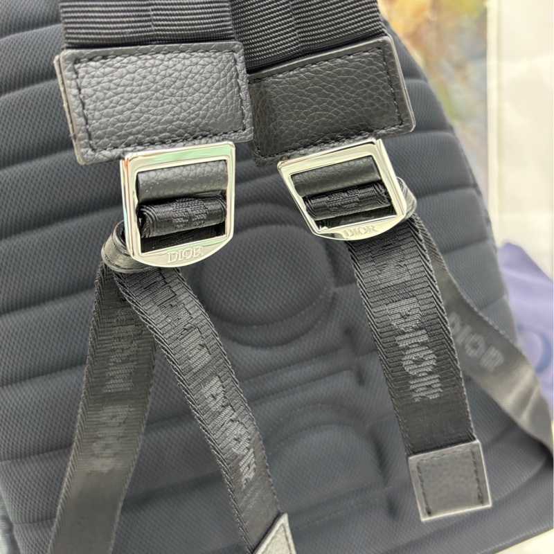 DIOR迪奧 Rider Oblique經典大容量刺繡老花滿印暗紋提花 織物 背包雙肩包 22年編碼 閒置-7