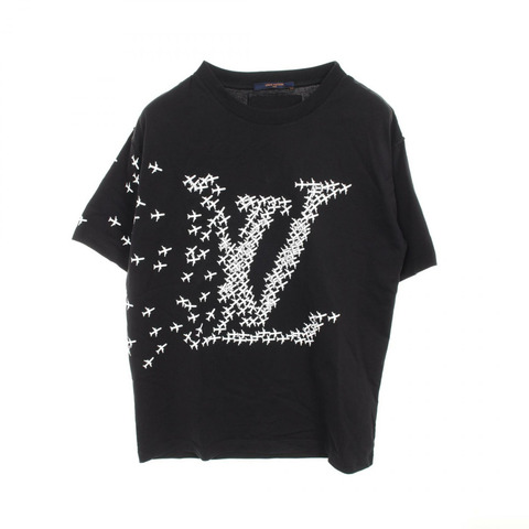 LOUIS VUITTON LV 純色印花 T 卹 RM201G NPG HIY38W 棉質 黑色 白色 #L