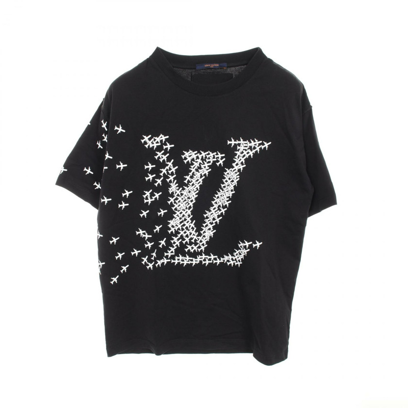 LOUIS VUITTON LV 純色印花 T 卹 RM201G NPG HIY38W 棉質 黑色 白色 #L-0