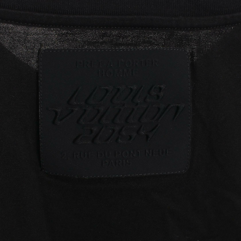 LOUIS VUITTON LV 純色印花 T 卹 RM201G NPG HIY38W 棉質 黑色 白色 #L-7