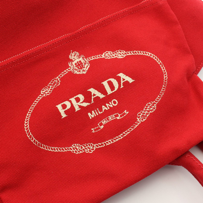 PRADA 2Way 斜背包 單肩包 帆布 紅色 二手 女款-3