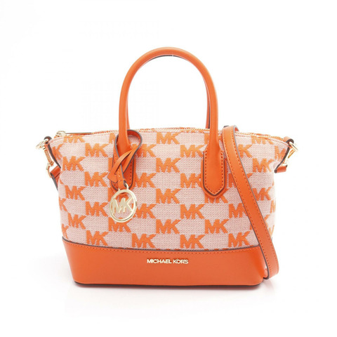 Michael Kors Hyde Signature 小號斜背包單肩包手提包橘色二手