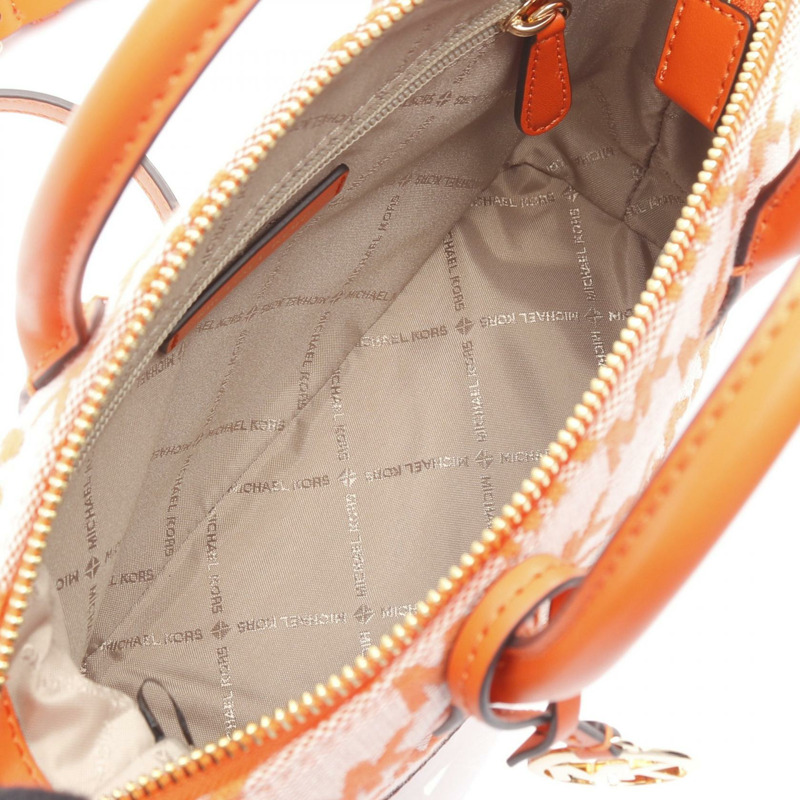 Michael Kors Hyde Signature 小號斜背包單肩包手提包橘色二手-2