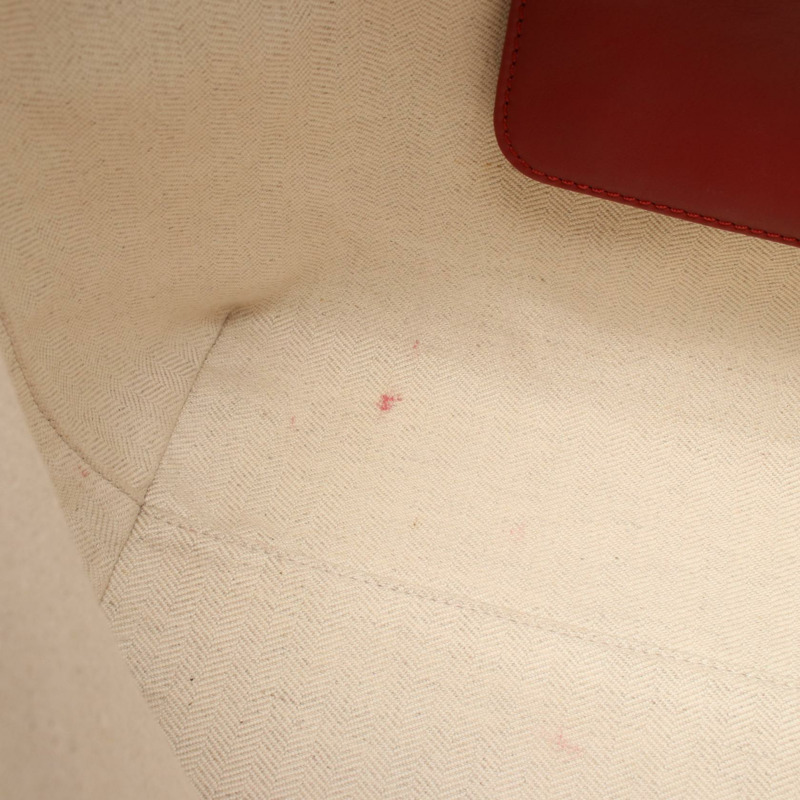LOEWE Anagram Logo 單肩包 托特包 小羊皮 紅色 二手 女士-4