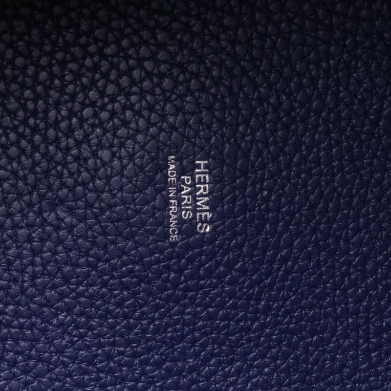HERMES Clemence皮革Picotin GM銀扣手挽袋-12