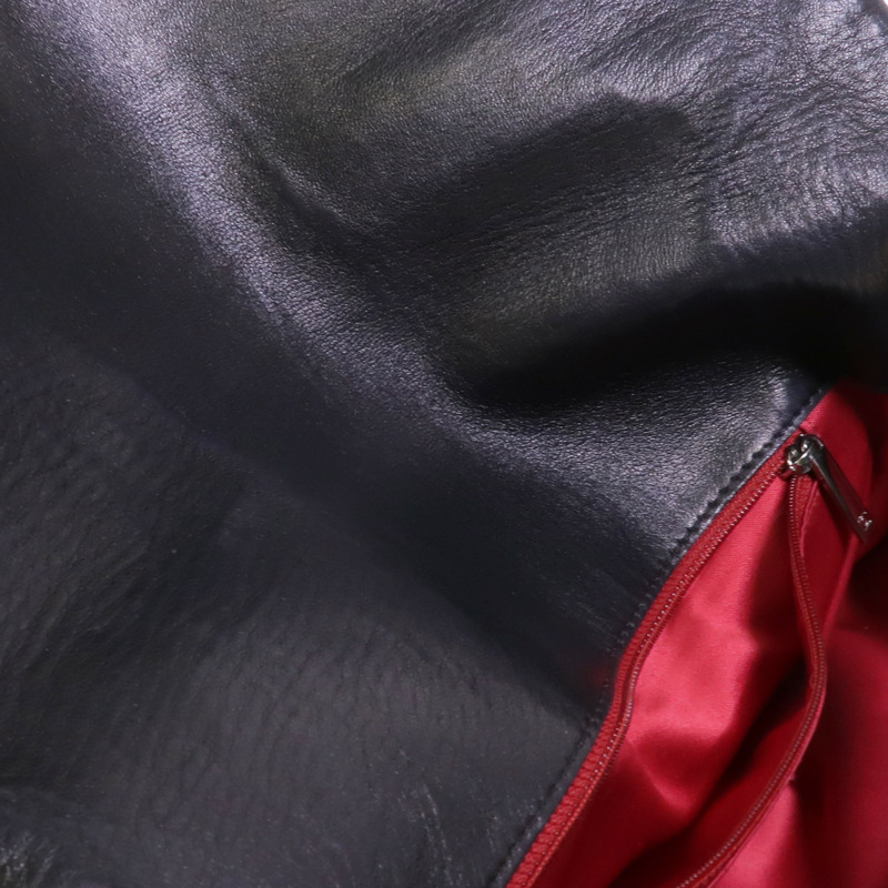 CHANEL 羊皮皮革Chain Shoulder銀扣鏈帶肩背袋-18
