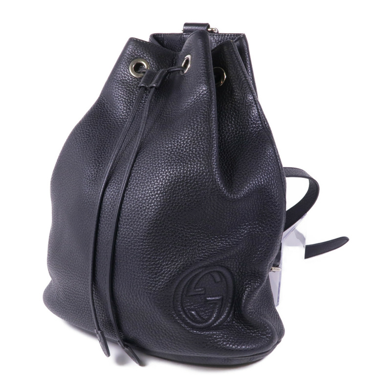 GUCCI 牛皮皮革Soho Backpack銀扣背包-2