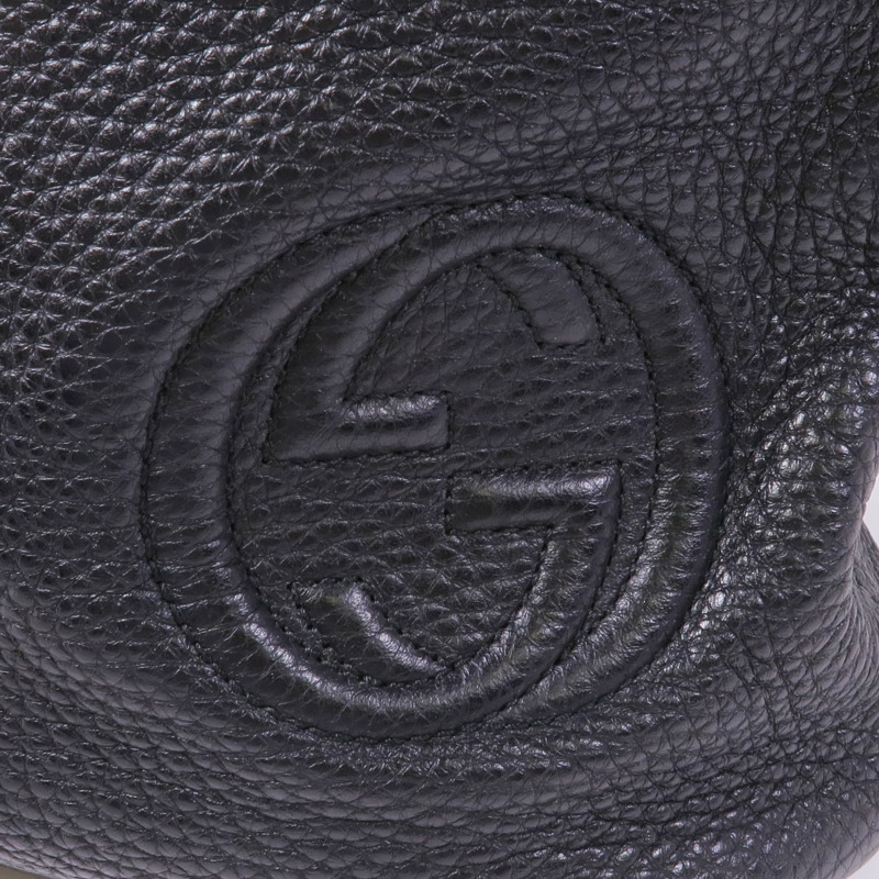 GUCCI 牛皮皮革Soho Backpack銀扣背包-11