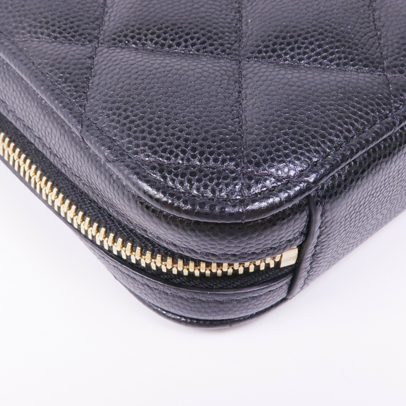 CHANEL 牛皮皮革Phone Case With Chain金扣鏈帶肩背袋-6
