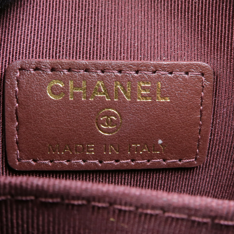 CHANEL 牛皮皮革Phone Case With Chain金扣鏈帶肩背袋-12