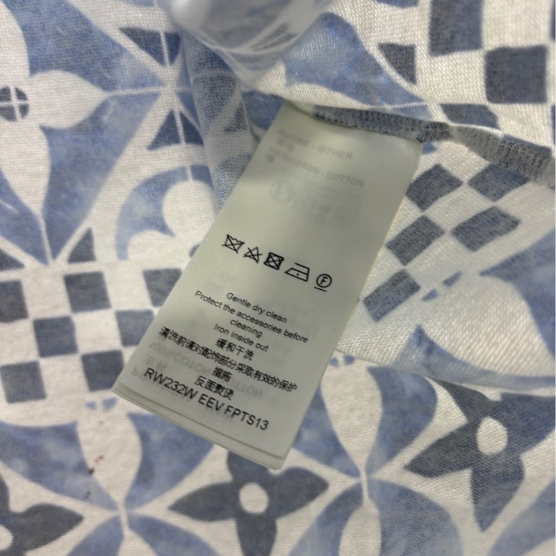 Louis Vuitton藍色青花瓷老花滿印LV吊帶，S碼-3