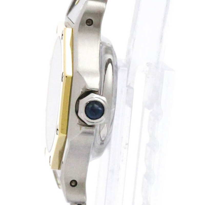 卡地亞 Santos Octagon 18K 金鋼自動女士腕錶拋光-3