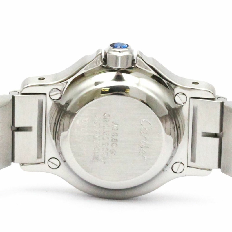 卡地亞 Santos Octagon 18K 金鋼自動女士腕錶拋光-5