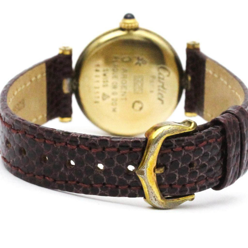 卡地亞 Must Vendome Vermeil 鍍金石英女士手錶 590004-4