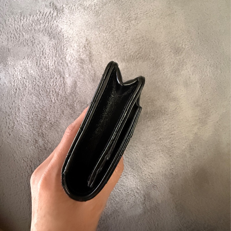 Chanel 31 bag 油蠟牛皮淡金釦卡夾/零錢包-12