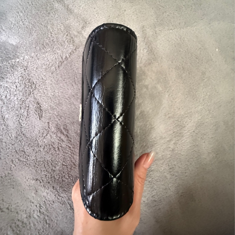 Chanel 31 bag 油蠟牛皮淡金釦卡夾/零錢包-13