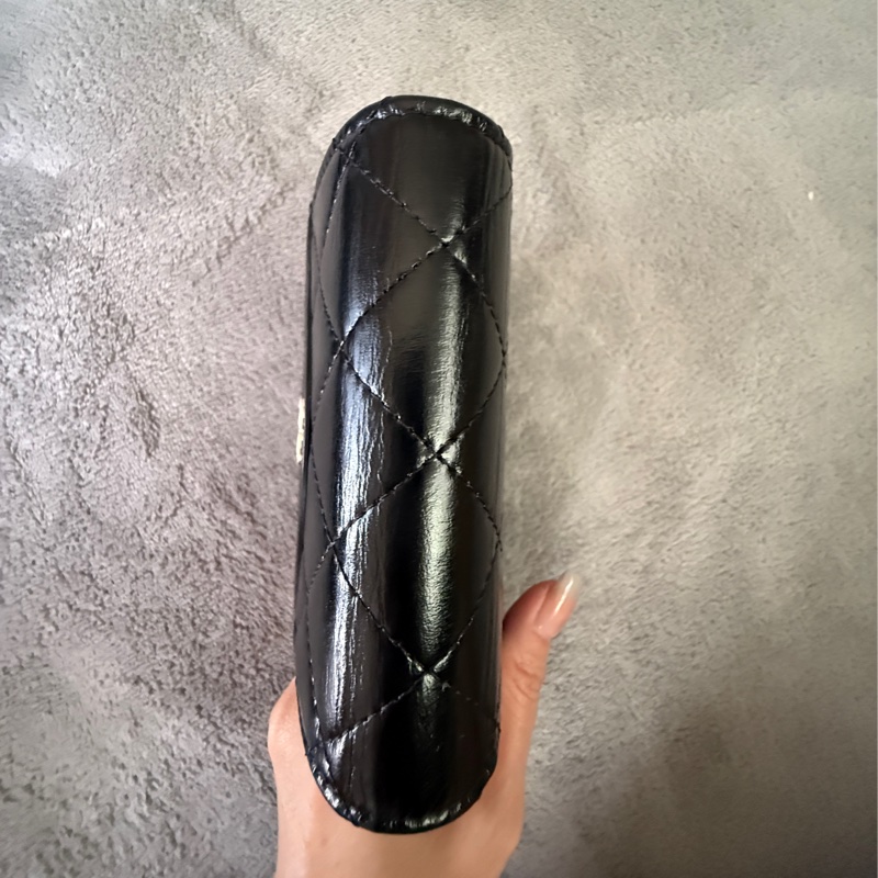 Chanel 31 bag 油蠟牛皮淡金釦卡夾/零錢包-21