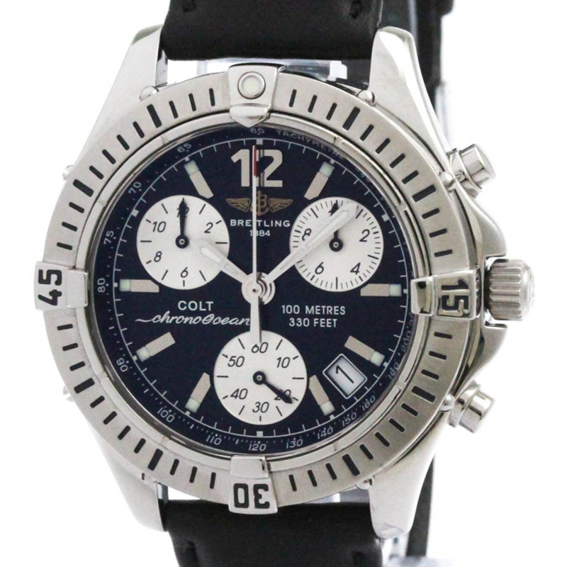 百年靈 Colt Chrono Ocean 鋼石英男錶 A53350 拋光-0