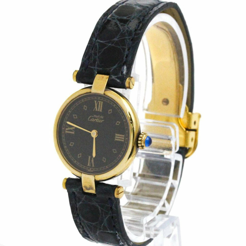 卡地亞 Must Vendome Vermeil 鍍金石英女士手錶 590004-1