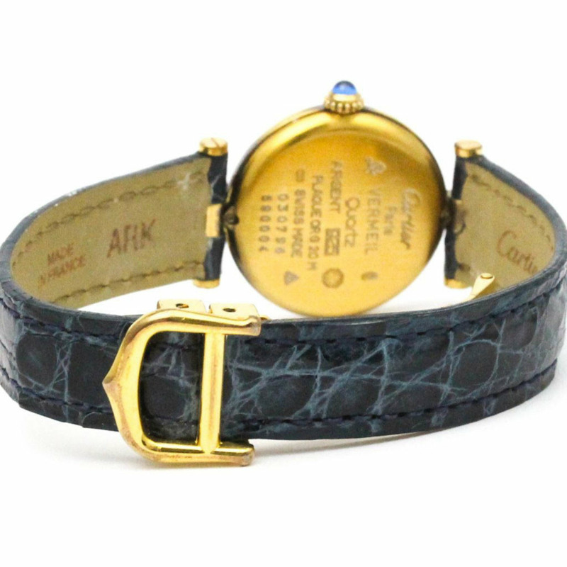 卡地亞 Must Vendome Vermeil 鍍金石英女士手錶 590004-4