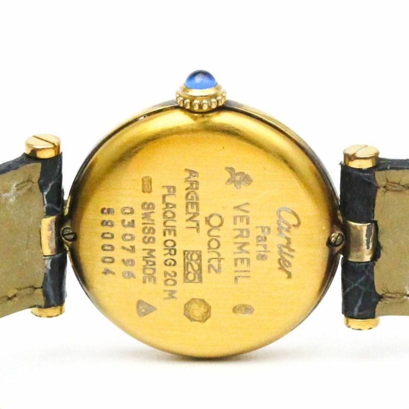 卡地亞 Must Vendome Vermeil 鍍金石英女士手錶 590004-5