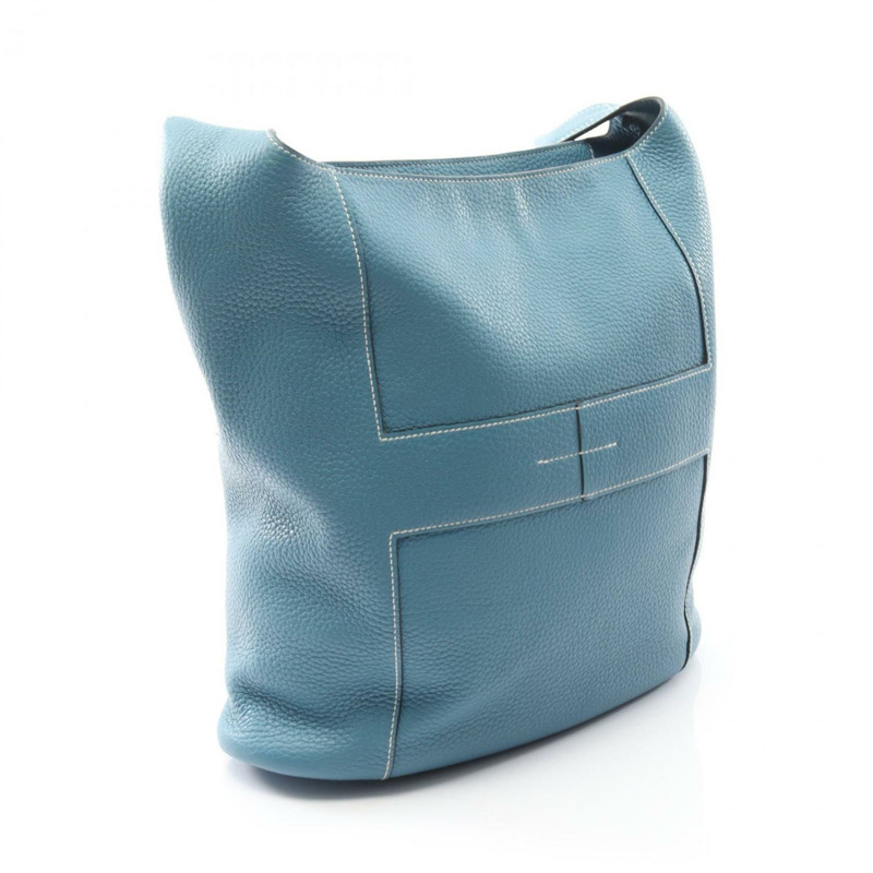Hermes Hermès Good News GM Taurillon Clemence 皮革單肩包,藍色,女士-1
