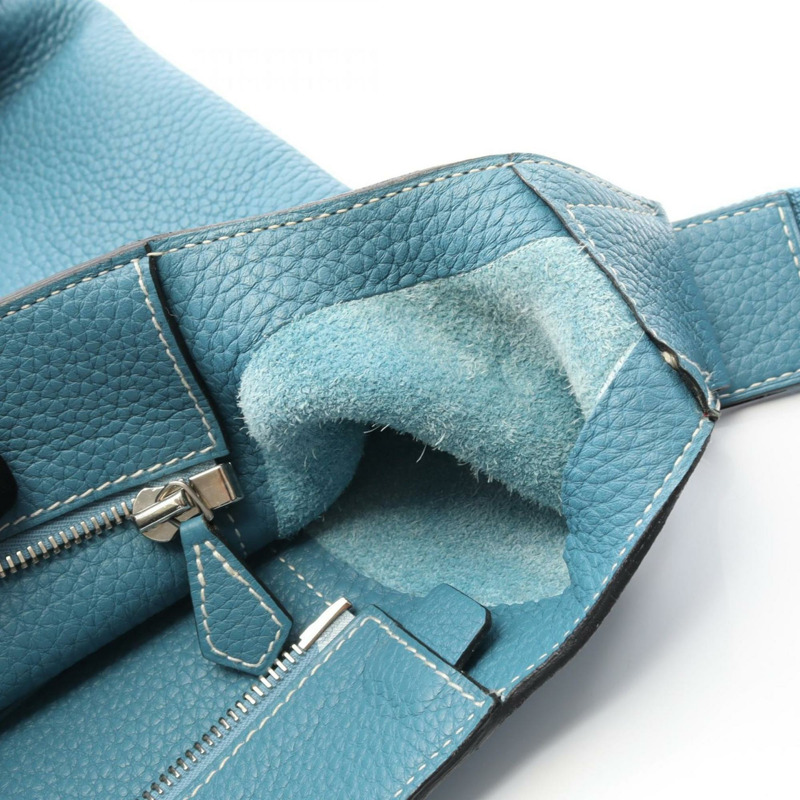 Hermes Hermès Good News GM Taurillon Clemence 皮革單肩包,藍色,女士-8