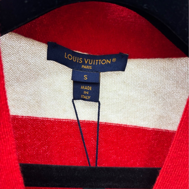Louis vuitton/路易威登 Lv 女條紋針織衫 山羊絨 毛衣 開襟衫 外套 全新帶吊牌 S 碼-2