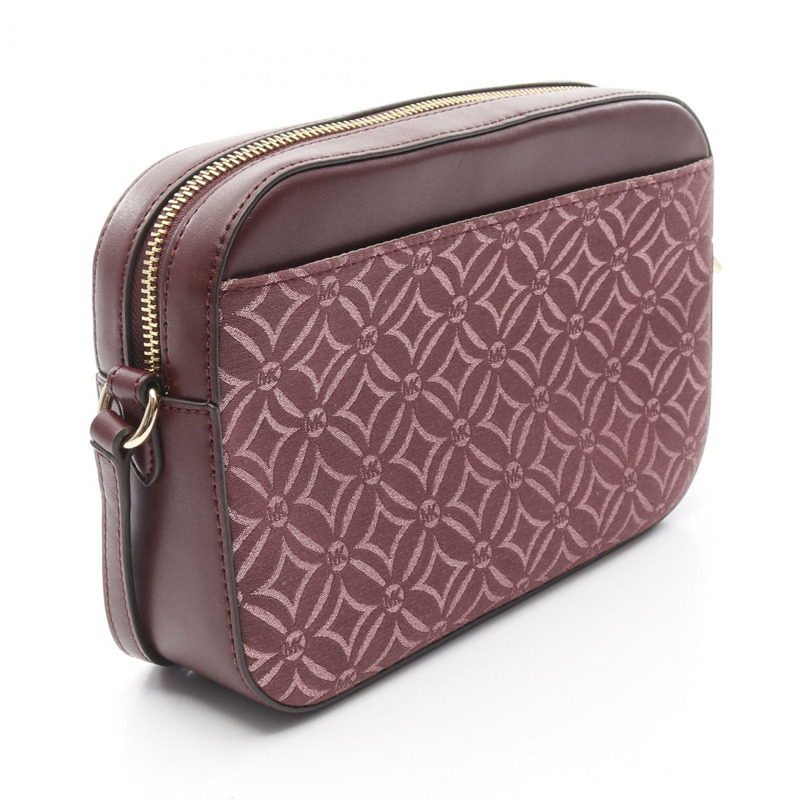 Michael Kors Jet Set L Metallic Logo 斜背包 帆布 皮革 粉紅色-1