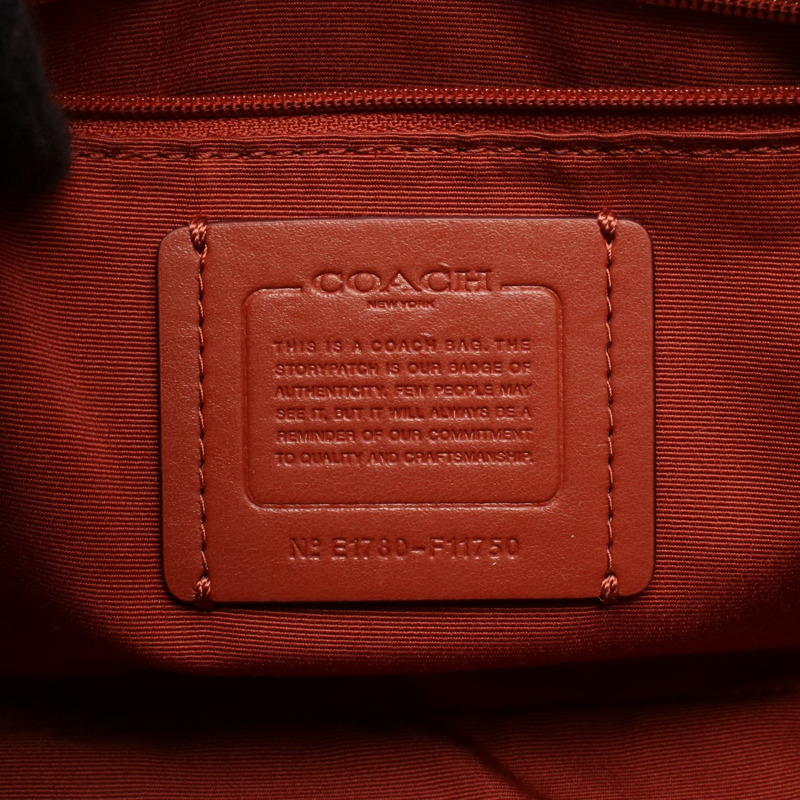 COACH Crosby Carryall 斜背包單肩包 F11750 皮革粉紅橙色二手-3