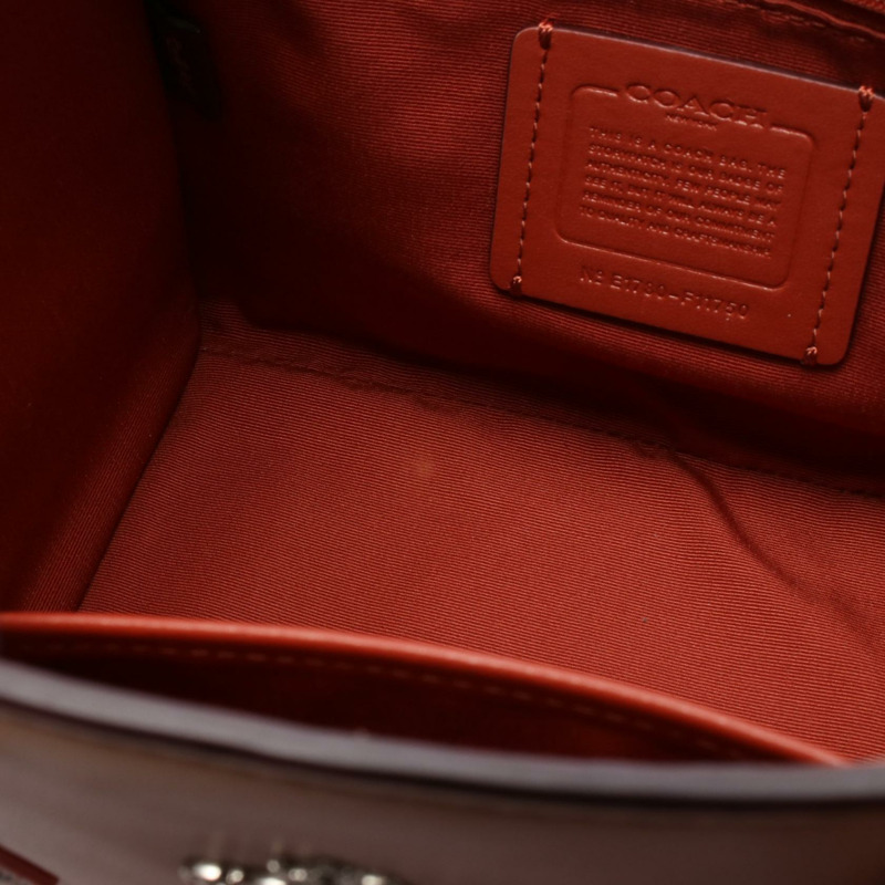 COACH Crosby Carryall 斜背包單肩包 F11750 皮革粉紅橙色二手-4